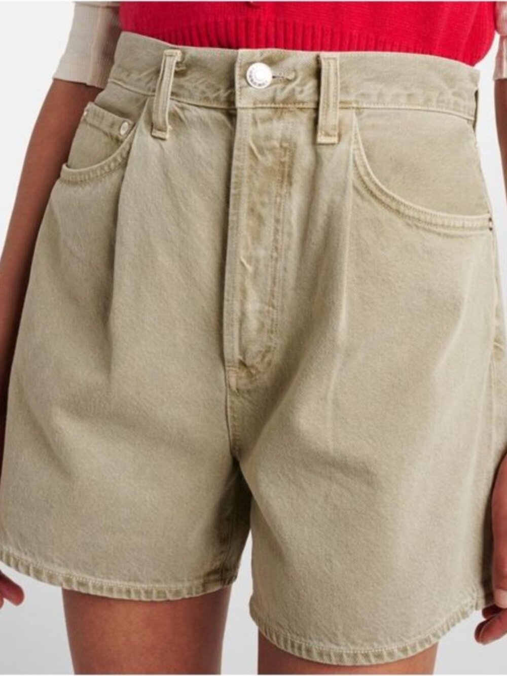 AGOLDE Natural Rhoda High-Rise Denim Shorts NWT 31 - Picture 2 of 11